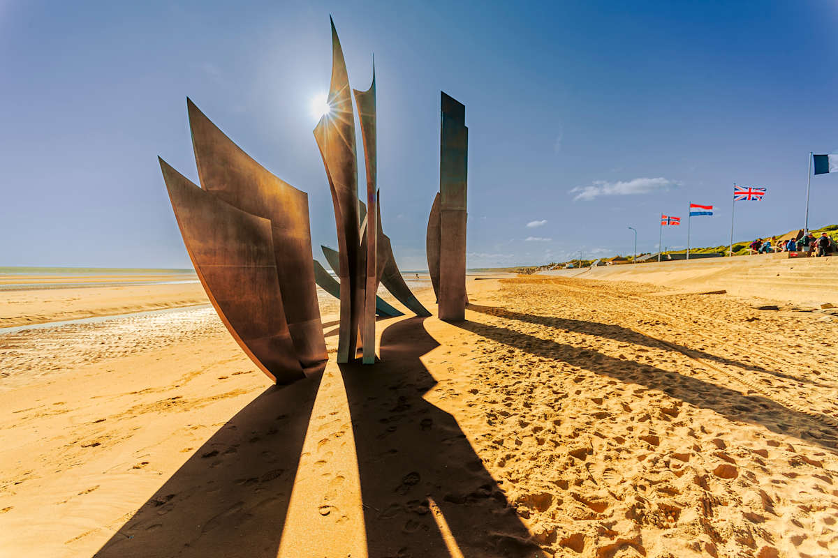 Les Braves Memorial at Omaha Beach, Normandy, France